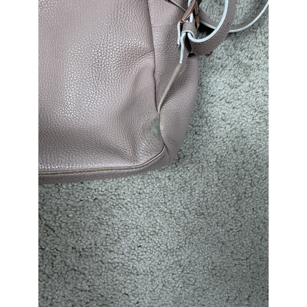 TED BAKER London Mini Backpack Bag Pink Pebble Leather Adjustable‎ - Picture 13 of 16
